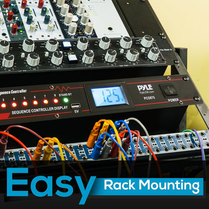 10 Outlet Power Sequencer Conditioner - 2000W LCD Display Rack Mount