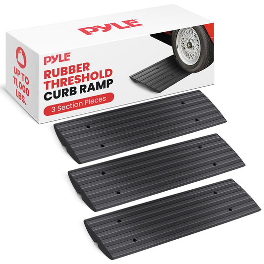 Car Driveway Ramps 3-Pack Heavy Duty Rubber 12ft Length Waterproof
