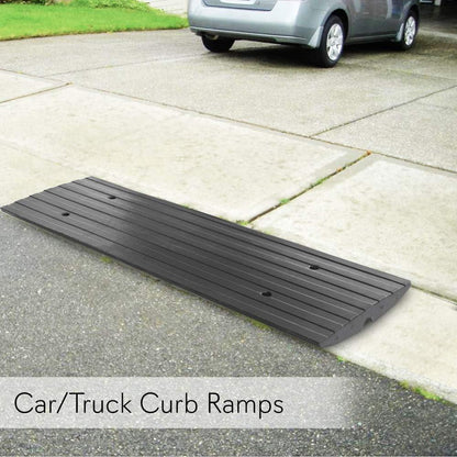 Car Driveway Ramps 3-Pack Heavy Duty Rubber 12ft Length Waterproof