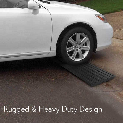 Car Driveway Ramps 3-Pack Heavy Duty Rubber 12ft Length Waterproof