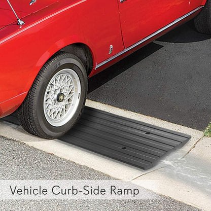 Car Driveway Ramps 3-Pack Heavy Duty Rubber 12ft Length Waterproof
