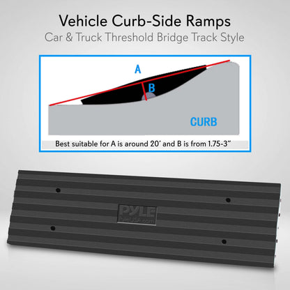 Driveway Curb Ramp - 11000 lb Capacity Heavy Duty Rubber 4 ft Length