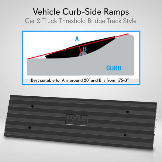 Driveway Curb Ramp - 11000 lb Capacity Heavy Duty Rubber 4 ft Length