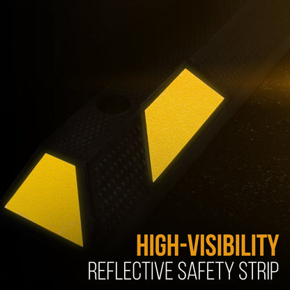 Parking Curb Stopper Protects Bumpers Heavy-Duty Rubber Yellow Strips