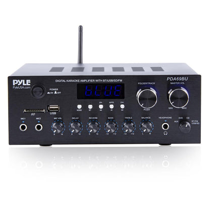 Amplificador Estéreo con Bluetooth Sonido HiFi 300W Panel Metálico