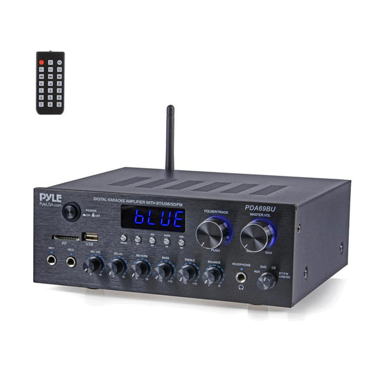 Stereo Amplifier with Bluetooth 300W HiFi Sound Metal Panel