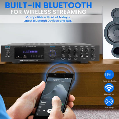 5-Channel Bluetooth Audio Amplifier Wireless Streaming VFD Display