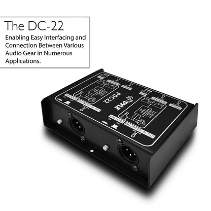 Dual Passive DI Box - Hum Eliminator Steel Chassis 1/4 to XLR