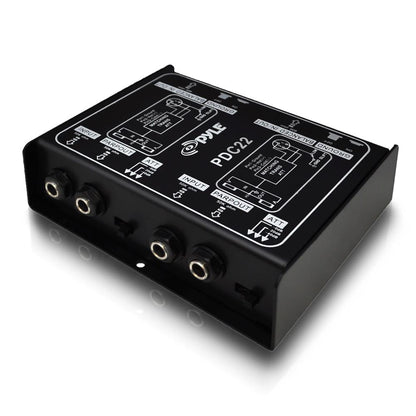 Dual Passive DI Box - Hum Eliminator Steel Chassis 1/4 to XLR