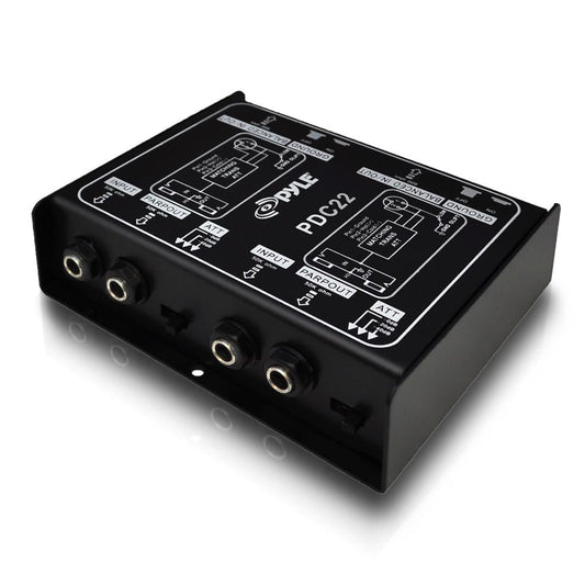 Dual Passive DI Box - Hum Eliminator Steel Chassis 1/4 to XLR