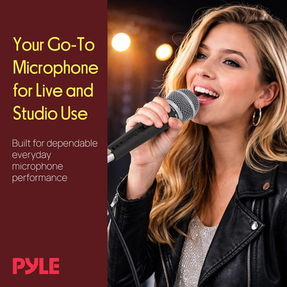 Dynamic Vocal Microphone - High Signal Output - Zinc Alloy - Includes 15ft Cable