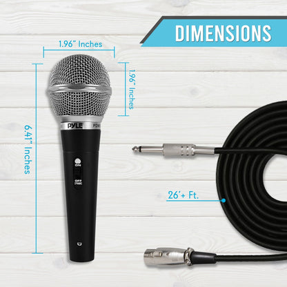 Kit de micrófono dinámico de 3 piezas de alta salida, aleación de zinc, cable XLR de 7,9 m