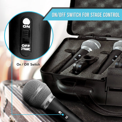 Kit de micrófono dinámico de 3 piezas de alta salida, aleación de zinc, cable XLR de 7,9 m