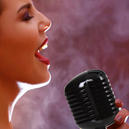 Retro Dynamic Vocal Microphone - Voice Clarity - Built-in Pop Filter
