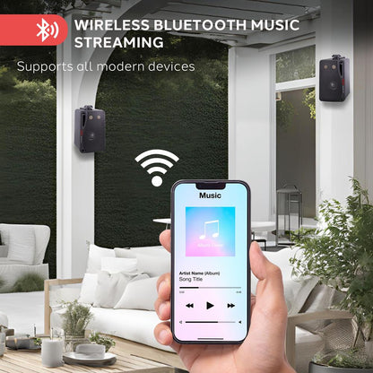 Altavoces Bluetooth Impermeables para Exteriores - Sistema de 3 Vías de 200W Resistente a la Intemperie