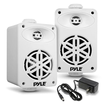 Bluetooth Waterproof Speakers 200W 3.5 2-Way Polymer Tweeter White