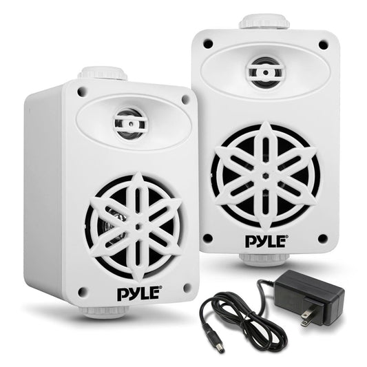 Bluetooth Waterproof Speakers 200W 3.5 2-Way Polymer Tweeter White