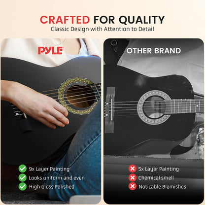 Beginner Acoustic Guitar Kit 1/2 Size All Wood 34 Matte Finish