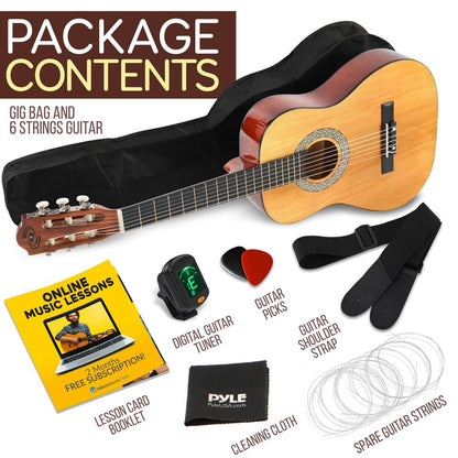 Beginner Acoustic Guitar Kit 1/2 Size All Wood Natural Ash 34