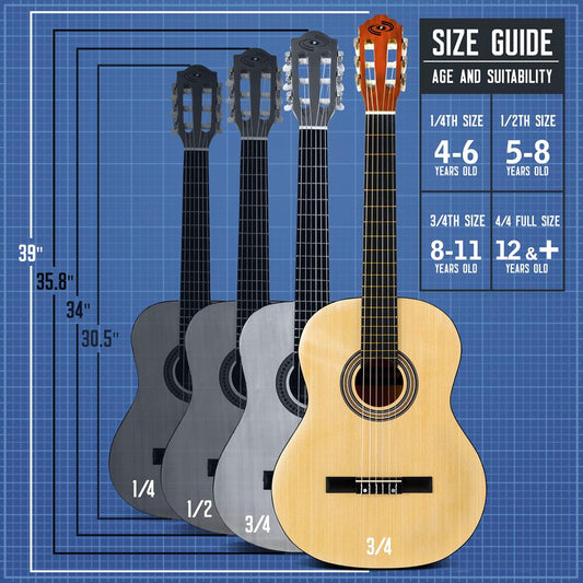 Acoustic Guitar Kit Beginner-Friendly All Wood 39 Natural Ash