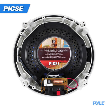 In-Wall Ceiling Speakers 300W Dual 8 Silk Tweeter Adjustable Treble