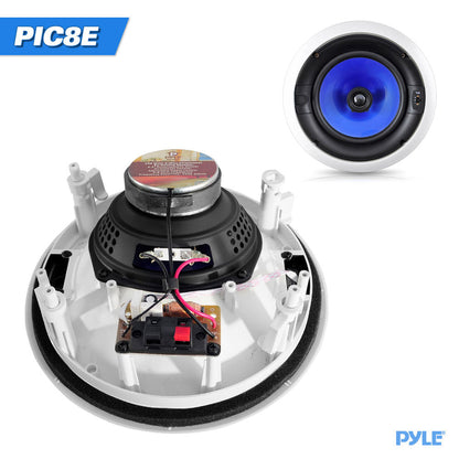In-Wall Ceiling Speakers 300W Dual 8 Silk Tweeter Adjustable Treble