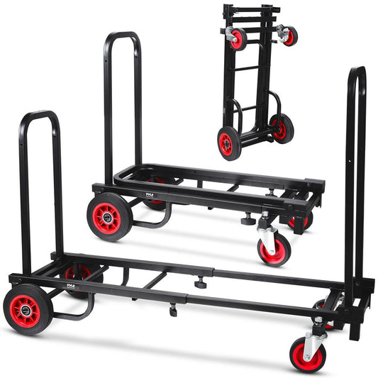 Folding Equipment Cart 8-in-1 Convertible R-Trac Wheels Steel