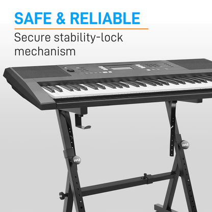 Soporte de Teclado con Máxima Estabilidad, Construcción de Acero, Altura Ajustable