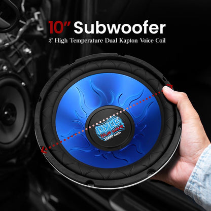 Car Subwoofer 1000W Power Dual Voice Coil Blue Injection Molded Cone