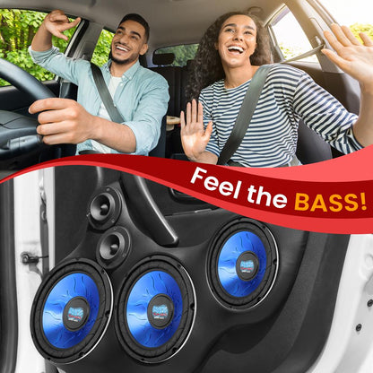 Car Subwoofer 1000W Power Dual Voice Coil Blue Injection Molded Cone