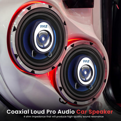 Altavoces estéreo para coche 120W Cono de polietileno azul de baja distorsión, 3.5 pulgadas, par