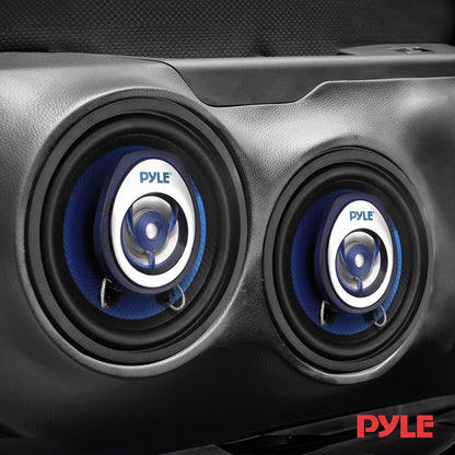 Altavoces estéreo para coche 120W Cono de polietileno azul de baja distorsión, 3.5 pulgadas, par