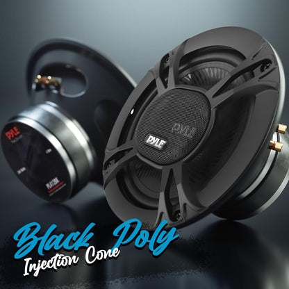 Altavoces coaxiales para coche de 2 vías, 240W, baja distorsión, negros