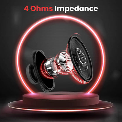 3-Way Car Stereo Speakers 300W Low Distortion Triaxial Black