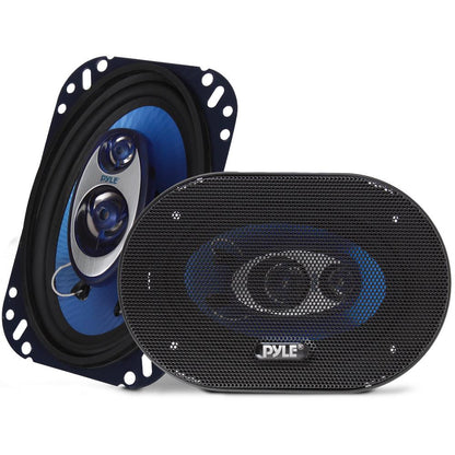 Altavoces de coche triaxiales 4x6 240W con cono azul de caucho butílico