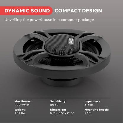 Altavoces triaxiales de 3 vías para coche 300 W Baja distorsión 6.5 pulgadas Par
