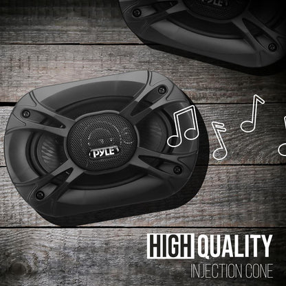 6x9 500W 4-Way Car Speakers Low Distortion Butyl Rubber Surround (Pair)