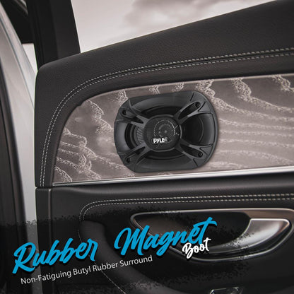 6x9 500W 4-Way Car Speakers Low Distortion Butyl Rubber Surround (Pair)