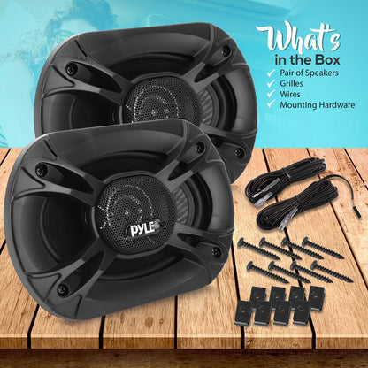 6x9 500W 4-Way Car Speakers Low Distortion Butyl Rubber Surround (Pair)