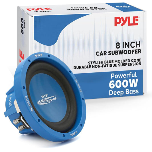 8 Car Subwoofer 600W Dual Voice Coil Blue Injection Molded Cone