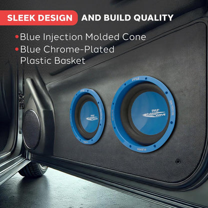 8 Car Subwoofer 600W Dual Voice Coil Blue Injection Molded Cone