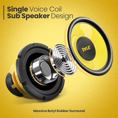 Car Midbass Speaker 400W 8 Poly Woofer Yellow