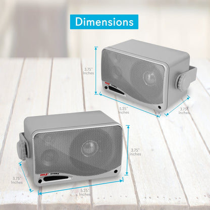 Altavoces Marinos Impermeables de 3 Vías 200W Woofer de Aluminio Plata