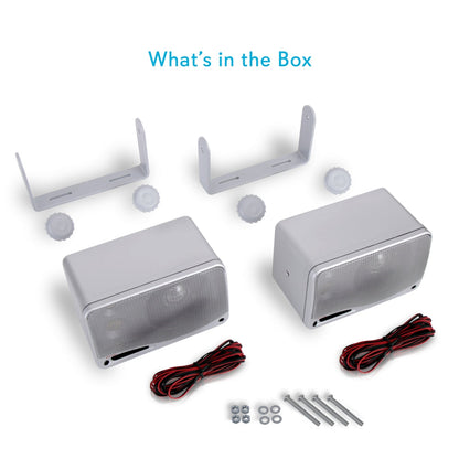 Altavoces Marinos Impermeables de 3 Vías 200W Woofer de Aluminio Plata