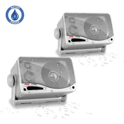Altavoces Marinos Impermeables de 3 Vías 200W Woofer de Aluminio Plata