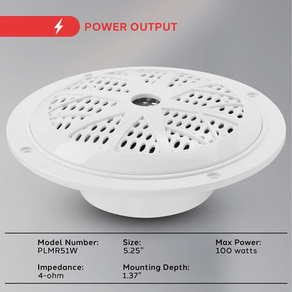 5.25 Marine Component Speakers - PLMR51W