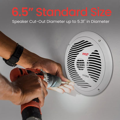 6.5 Altavoces marinos duales impermeables Cono de polipropileno 150W Blanco