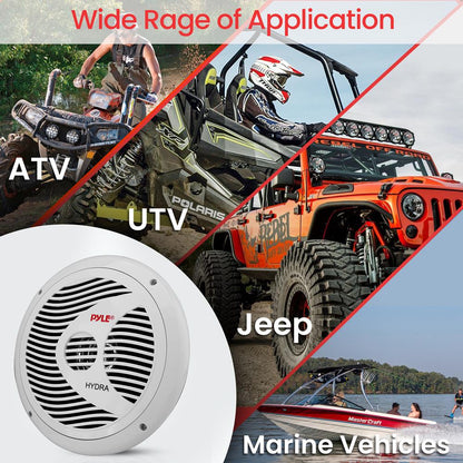 6.5 Altavoces marinos duales impermeables Cono de polipropileno 150W Blanco