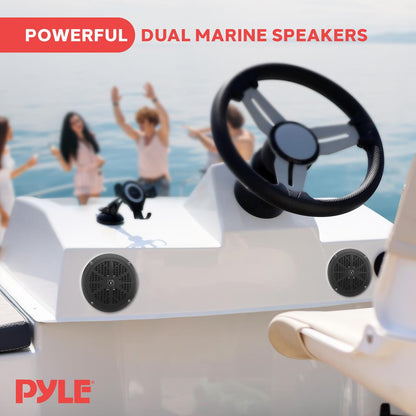 6.5 Dual Marine Speakers Waterproof 120W Polypropylene Cone