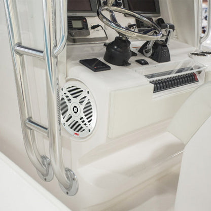 Par de Altavoces Marinos de 6.5 pulgadas 600W Impermeables Estéreo de 2 Vías Blancos